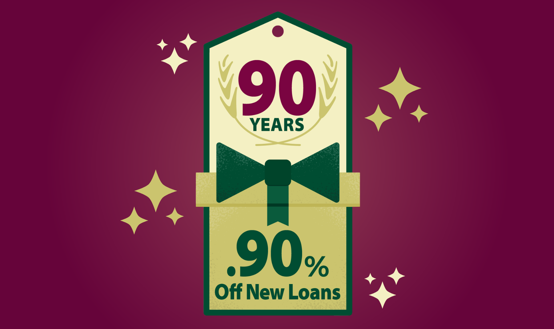 gift graphic with 90 year MembersOwn logo celebrating 90 years