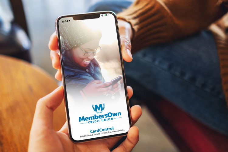 Phone screen with MembersOwn CardControl app